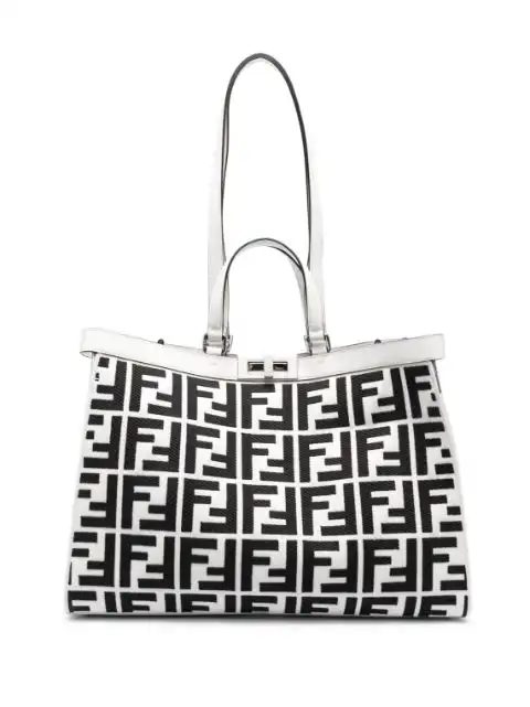 FENDI X ff-logo print tote bag