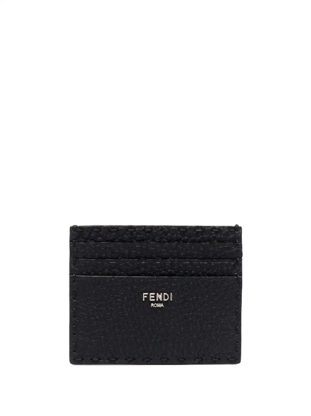 Affordable FENDI logo-lettering leather cardholder