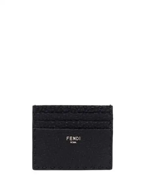 FENDI logo-lettering leather cardholder