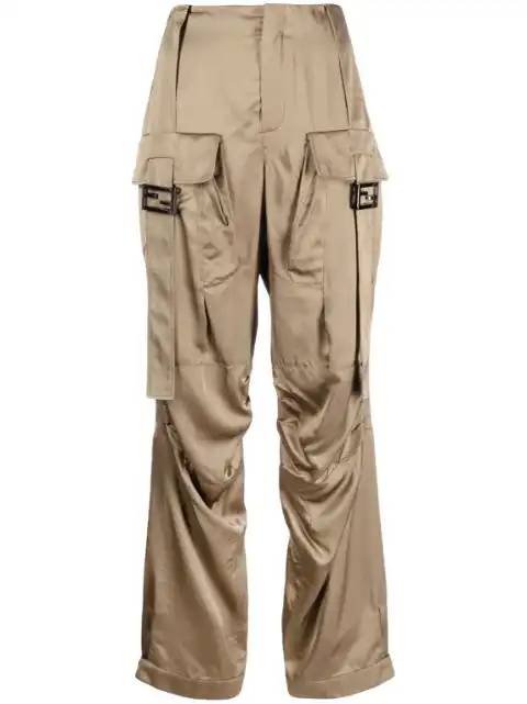 FENDI satin cargo trousers