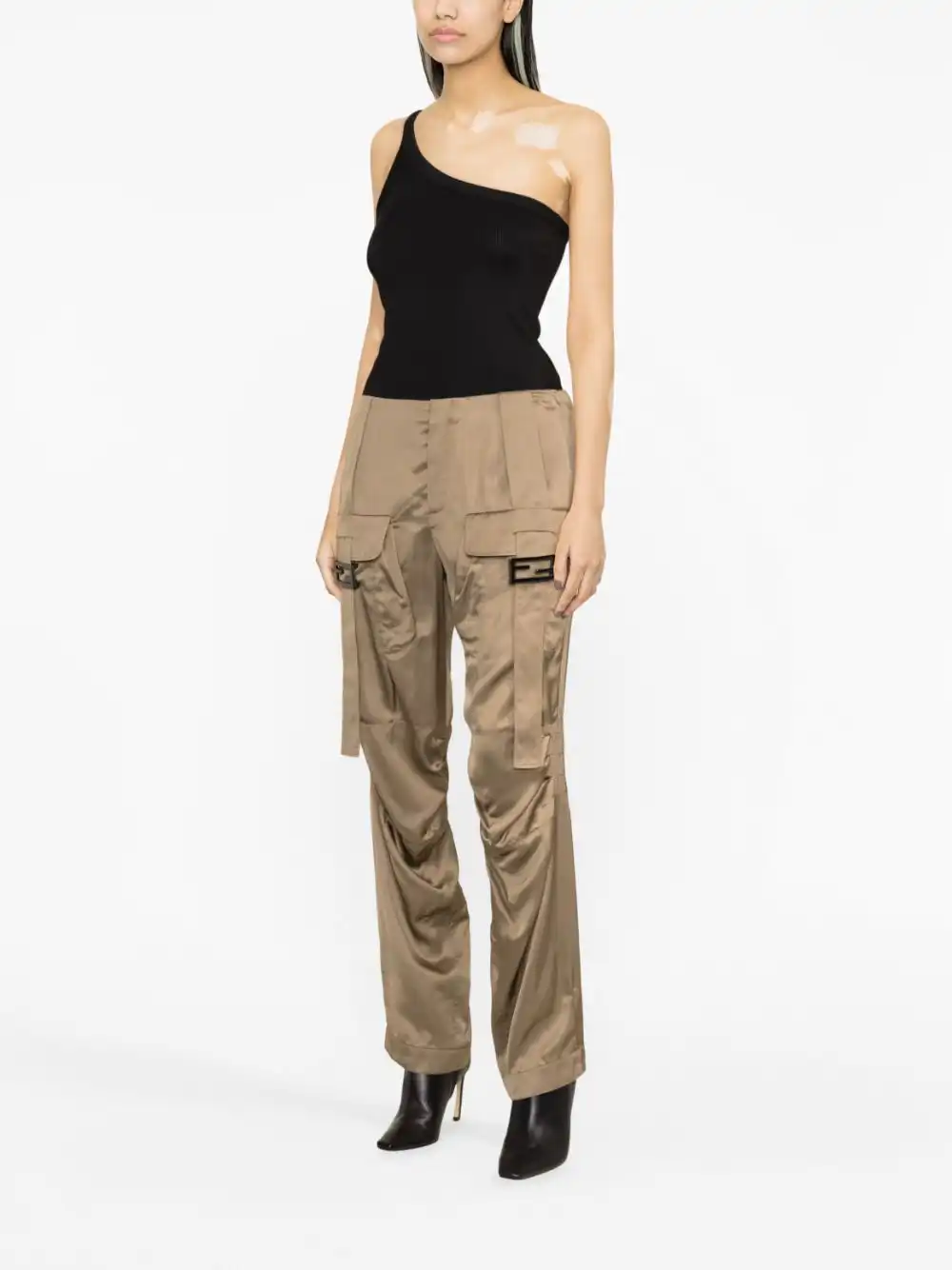 Affordable FENDI satin cargo trousers