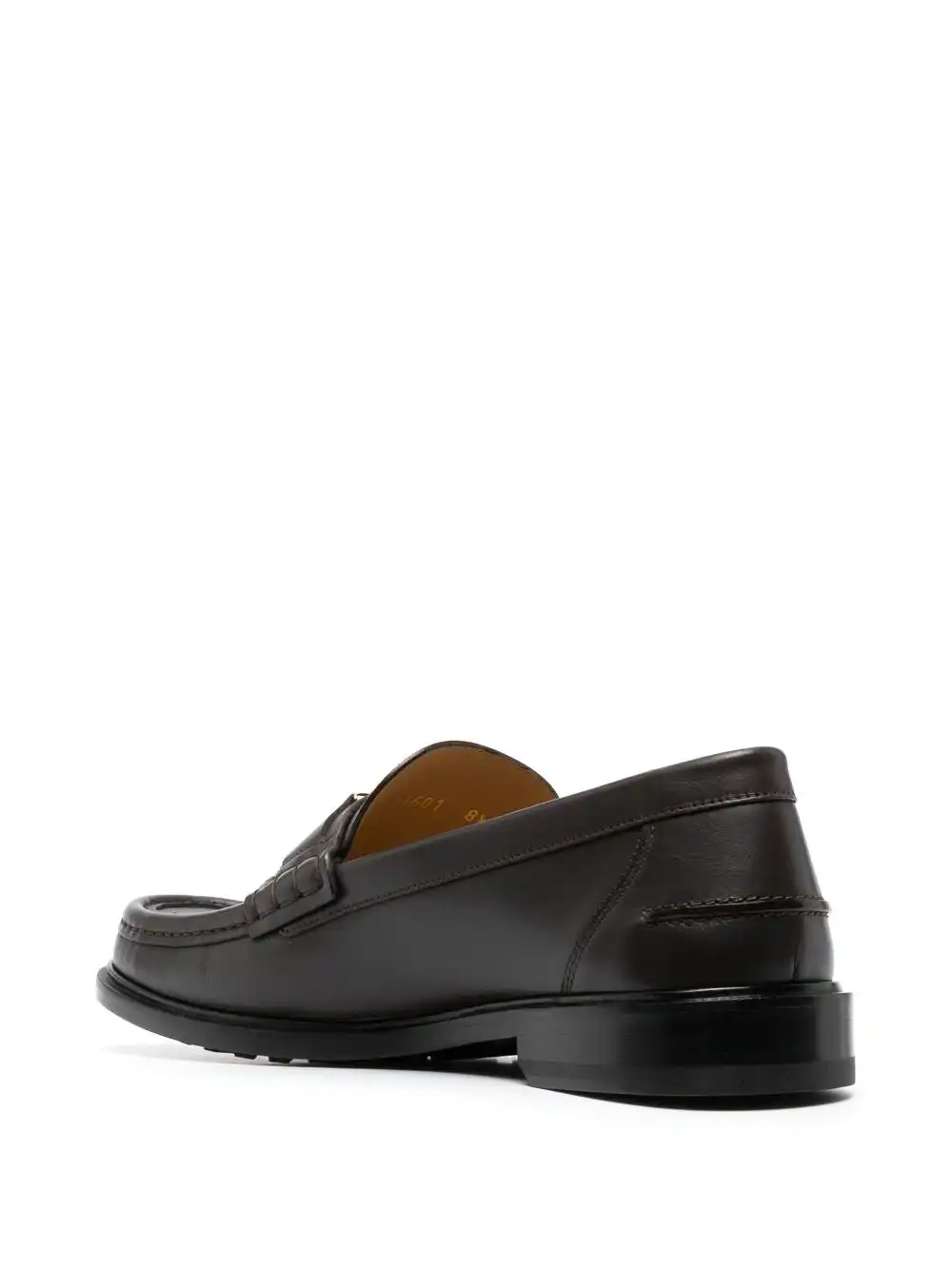 Cheap FENDI FF-plaque leather squared loafers