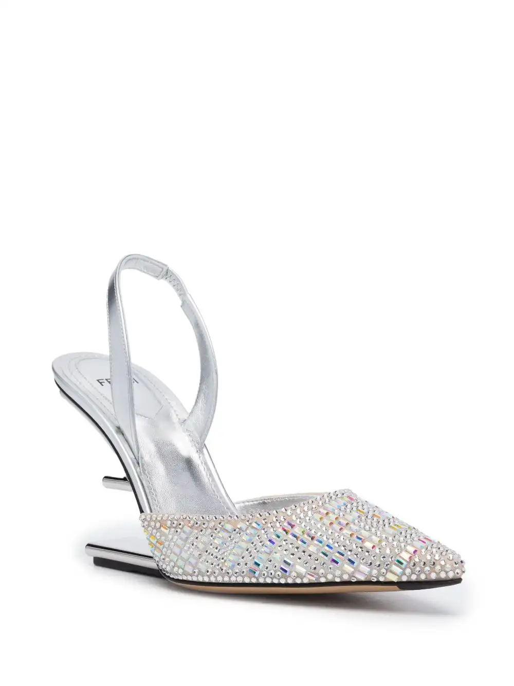 Affordable FENDI crystal-embellished 100mm leather pumps