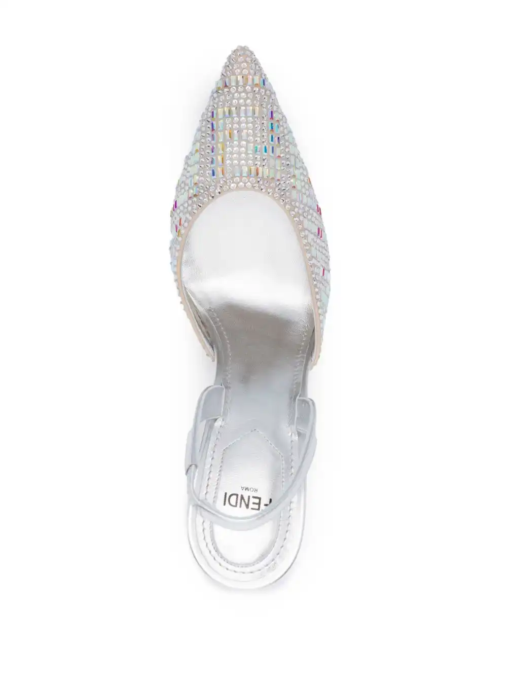 Affordable FENDI crystal-embellished 100mm leather pumps