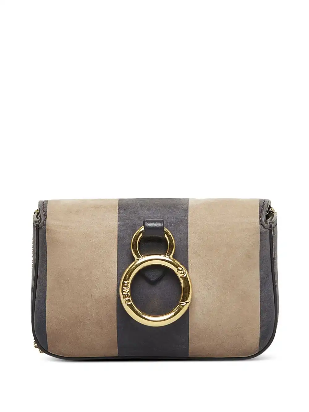 Affordable Fendi nano Pequin stripe Baguette mini bag