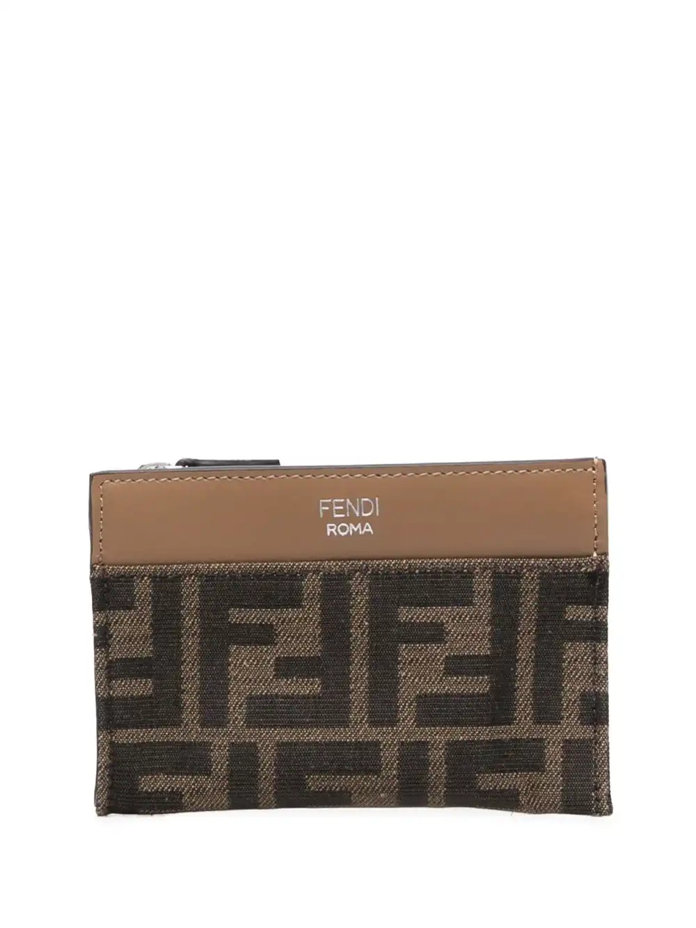 Cheap FENDI monogram-print leather cardholder