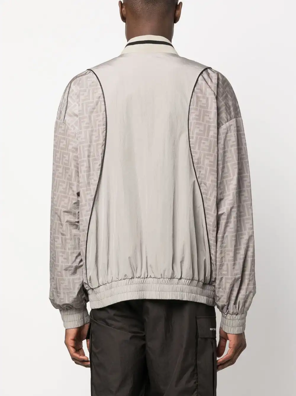 Cheap FENDI monogram-print panelled bomber jacket