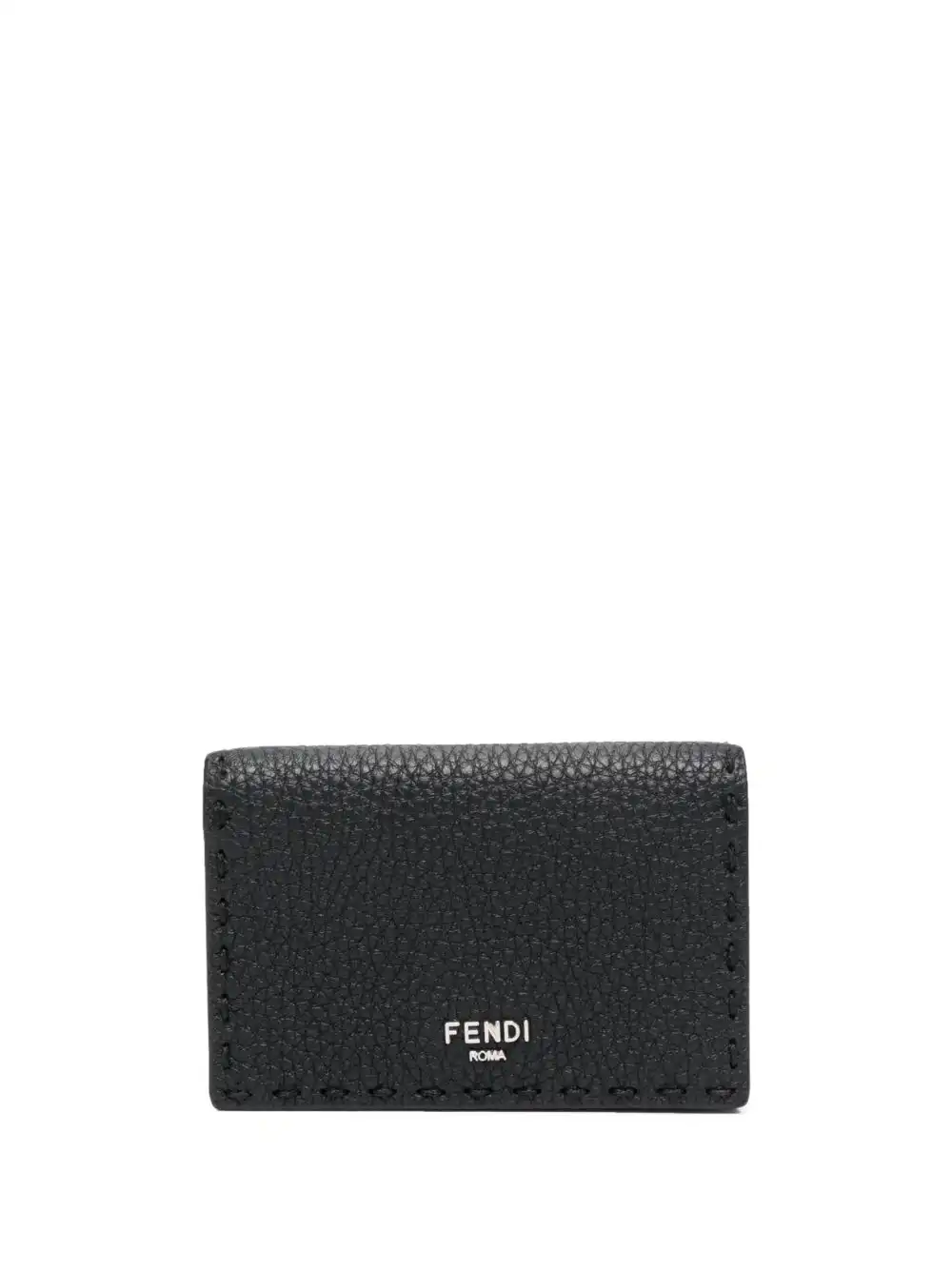 Affordable FENDI logo-print grained-leather wallet