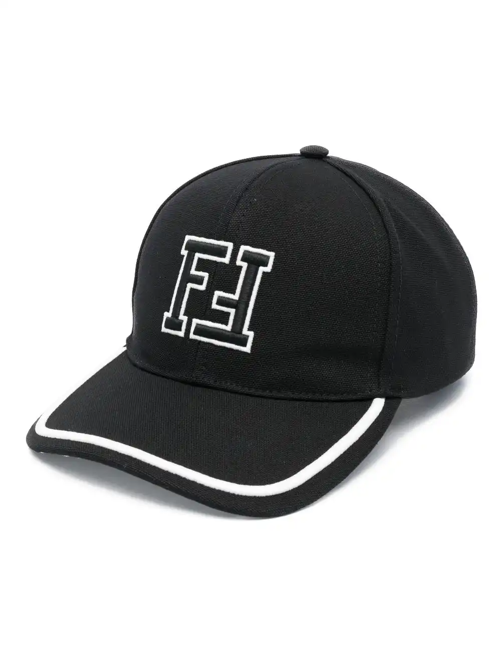 Cheap FENDI FF-logo embroidery cotton baseball cap