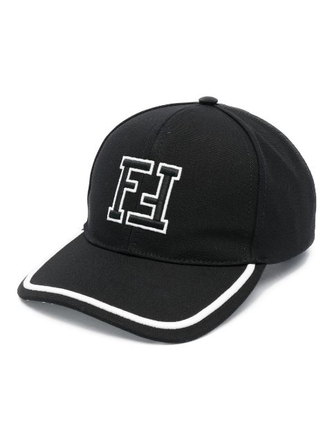 FENDI FF-logo embroidery cotton baseball cap