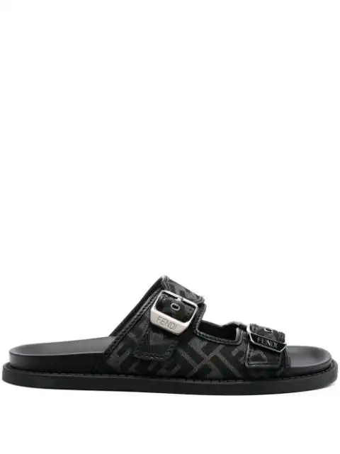 Affordable FENDI FF logo-motif buckle sandals