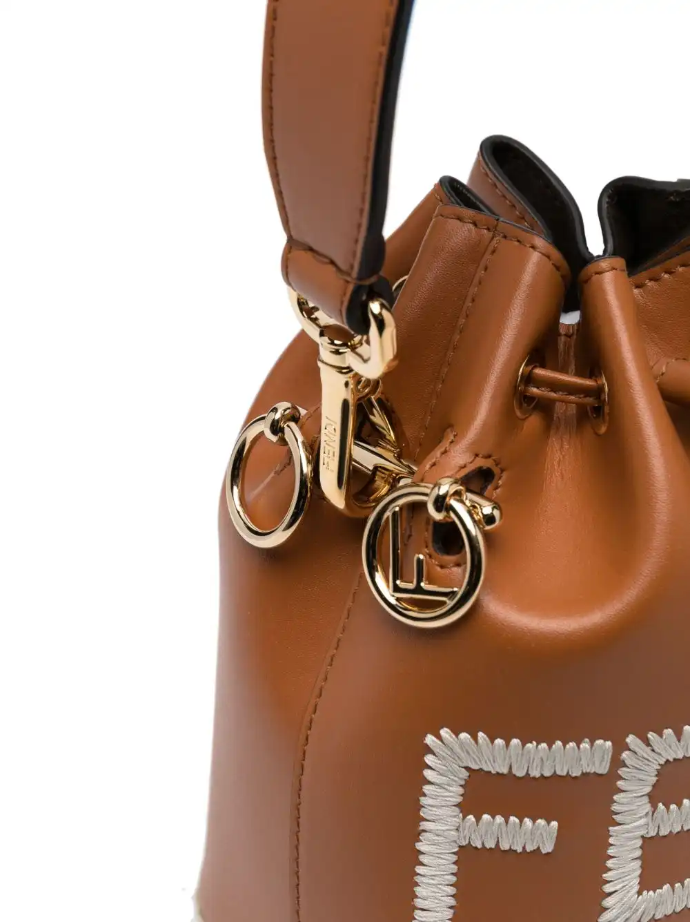 Affordable FENDI small Mon Tresor leather bucket bag