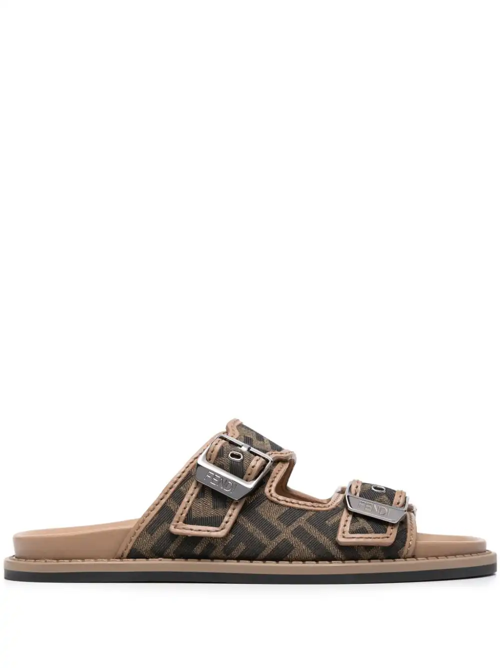 Affordable FENDI FF logo-motif buckle slides