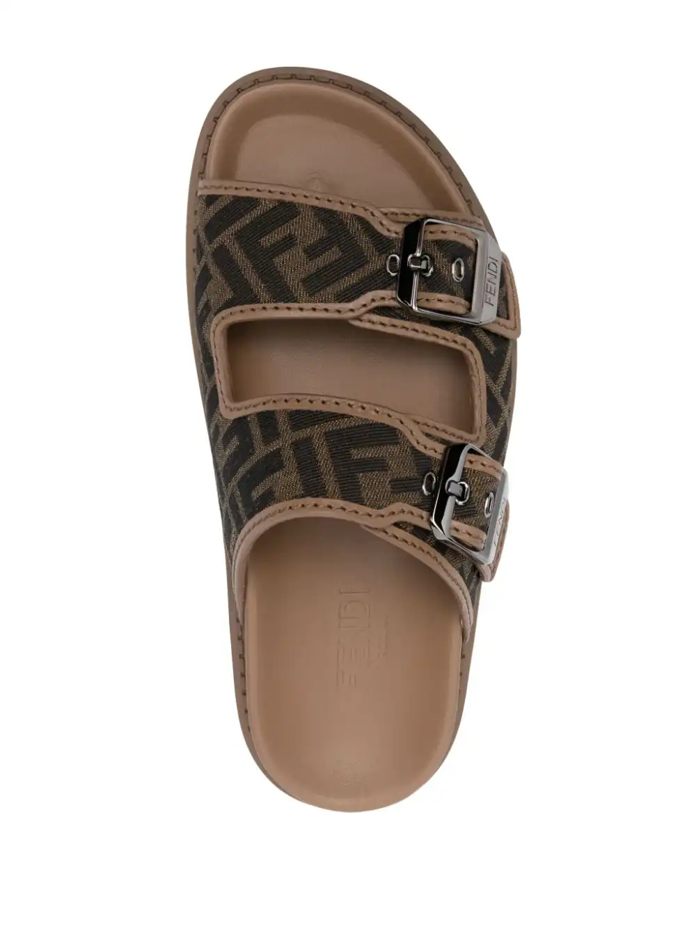 Affordable FENDI FF logo-motif buckle slides