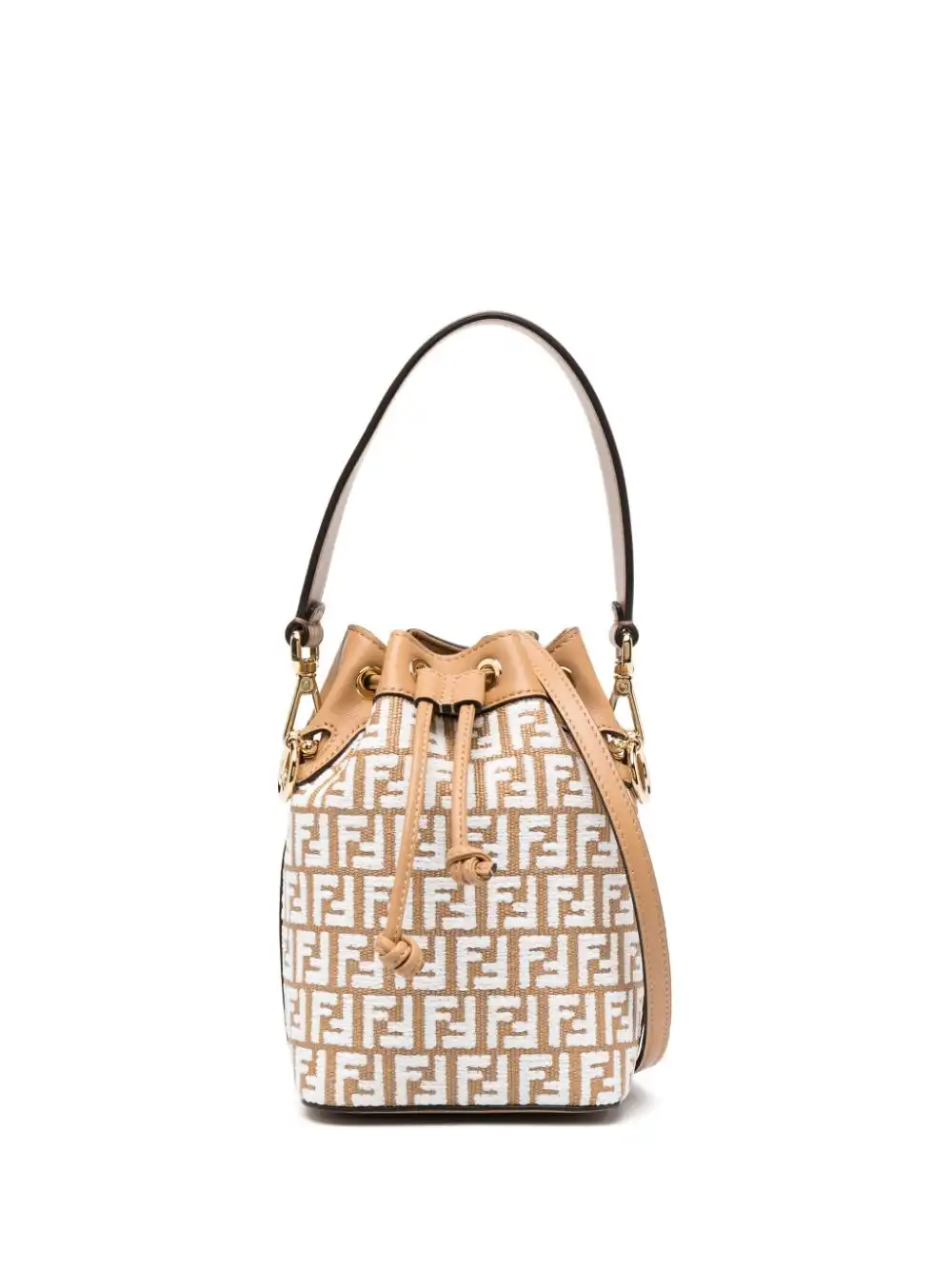 Affordable FENDI Mon Tresor raffia bucket bag