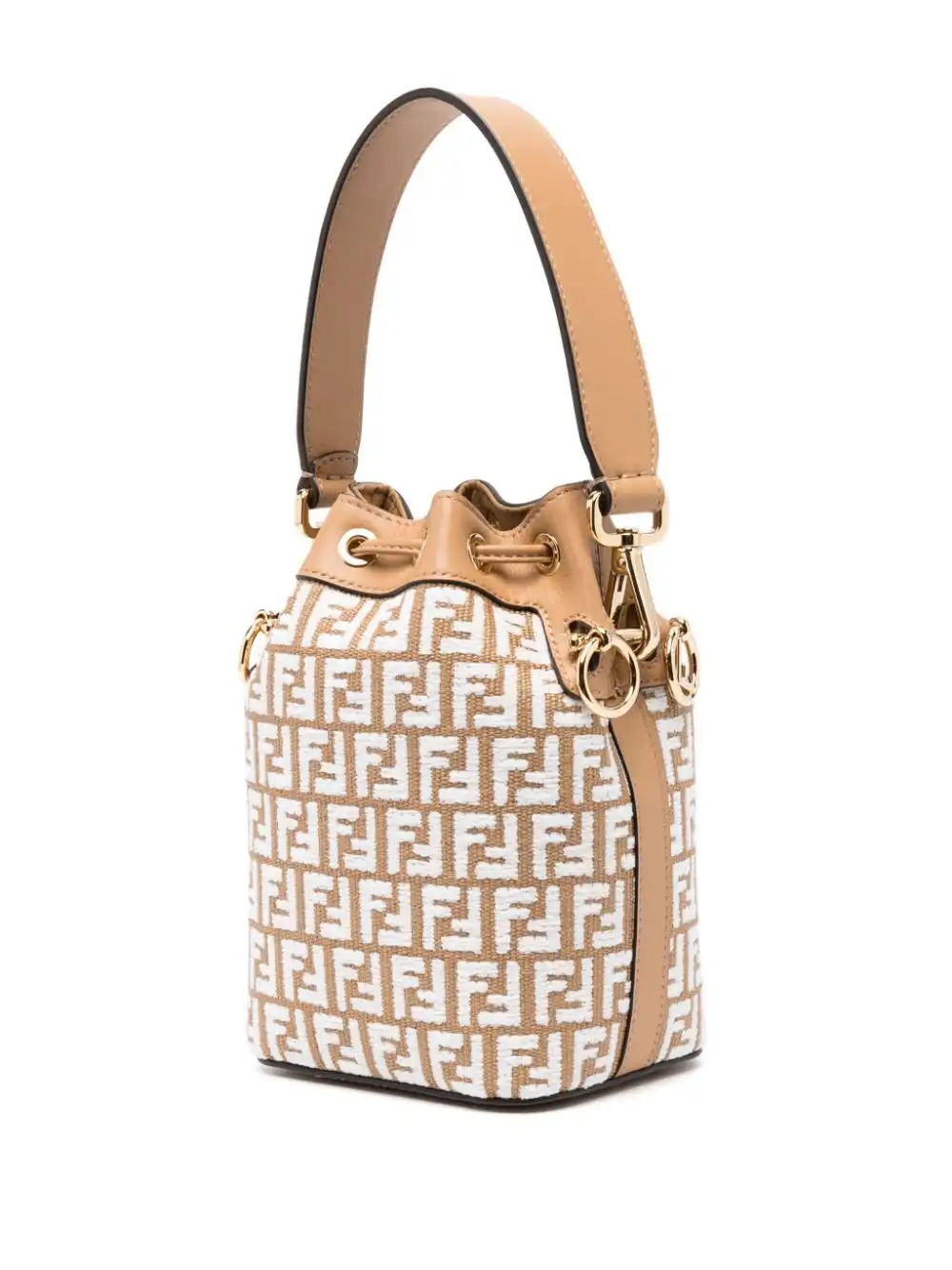 Affordable FENDI Mon Tresor raffia bucket bag