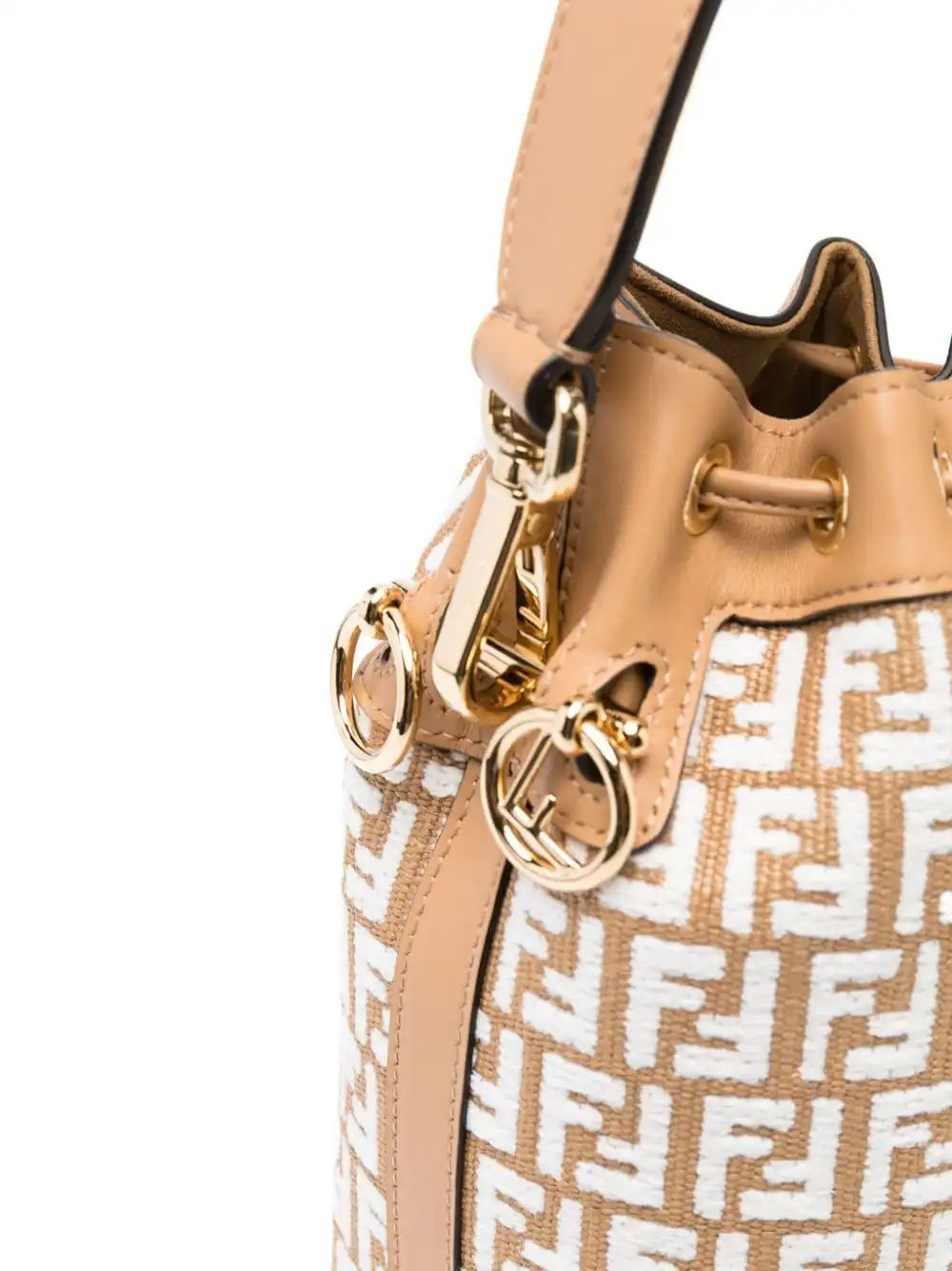 Affordable FENDI Mon Tresor raffia bucket bag