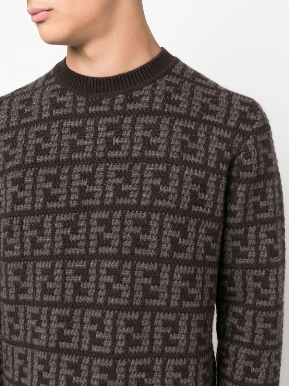 Cheap FENDI FF-motif cashmere jumper