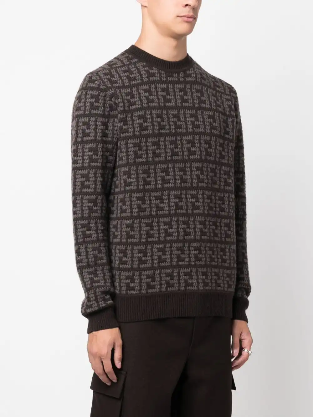 Cheap FENDI FF-motif cashmere jumper