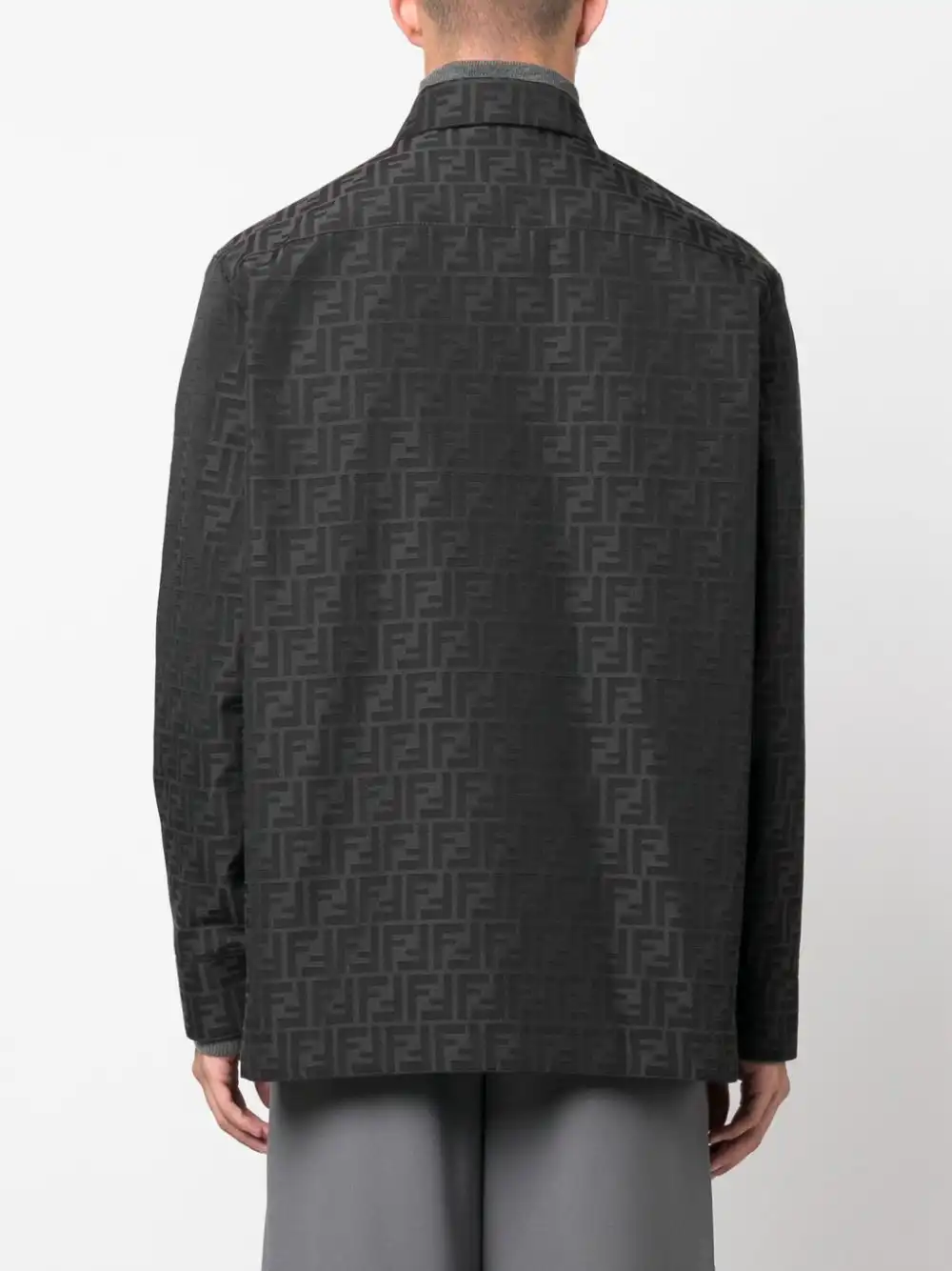 Affordable FENDI FF-monogram shirt jacket