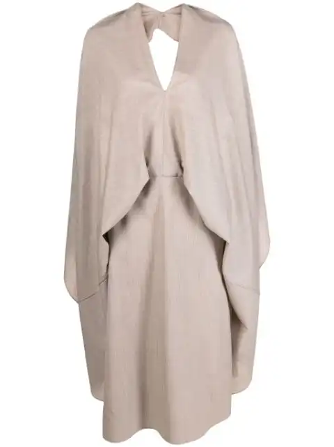 FENDI cut-out draped wool dress