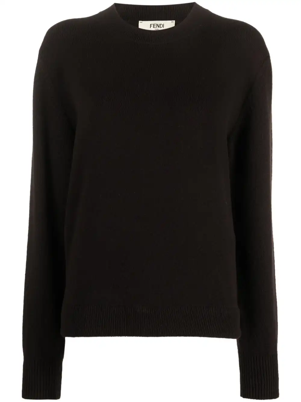 Affordable FENDI crew-neck long-sleeve jumper