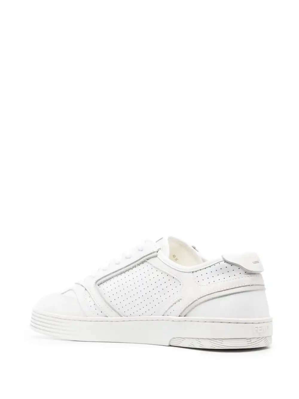 Affordable FENDI FF-embroidered lace-up sneakers