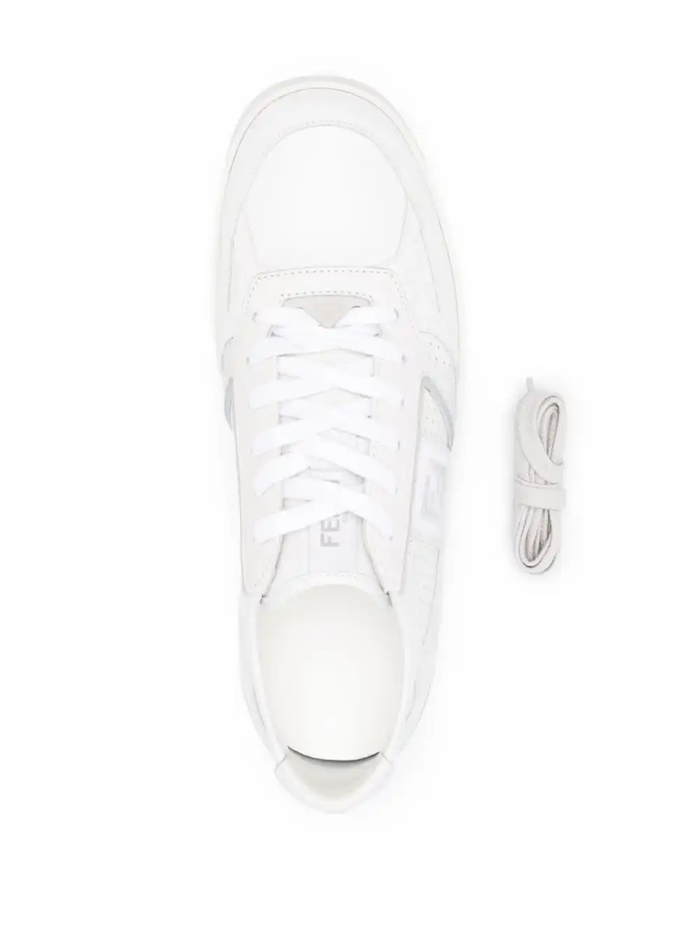 Affordable FENDI FF-embroidered lace-up sneakers