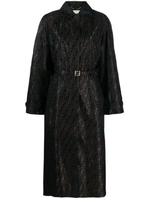 FENDI FF jacquard trench coat