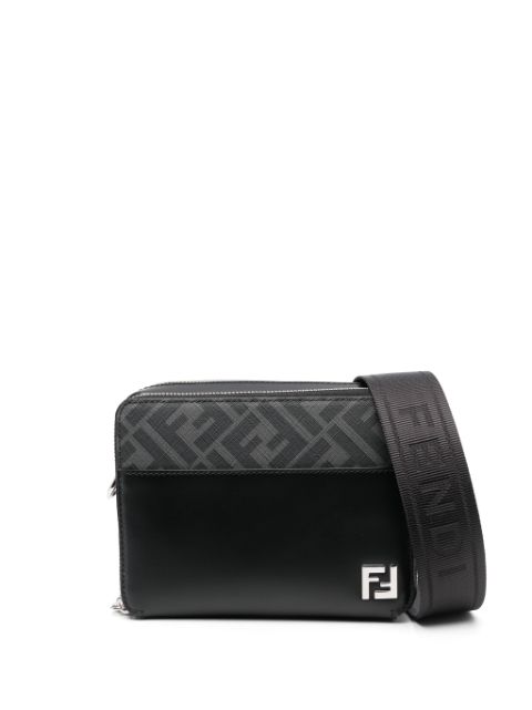 FENDI FF Organizer leather shoulder bag