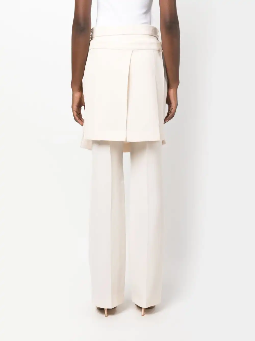 Cheap FENDI layered virgin-wool trousers