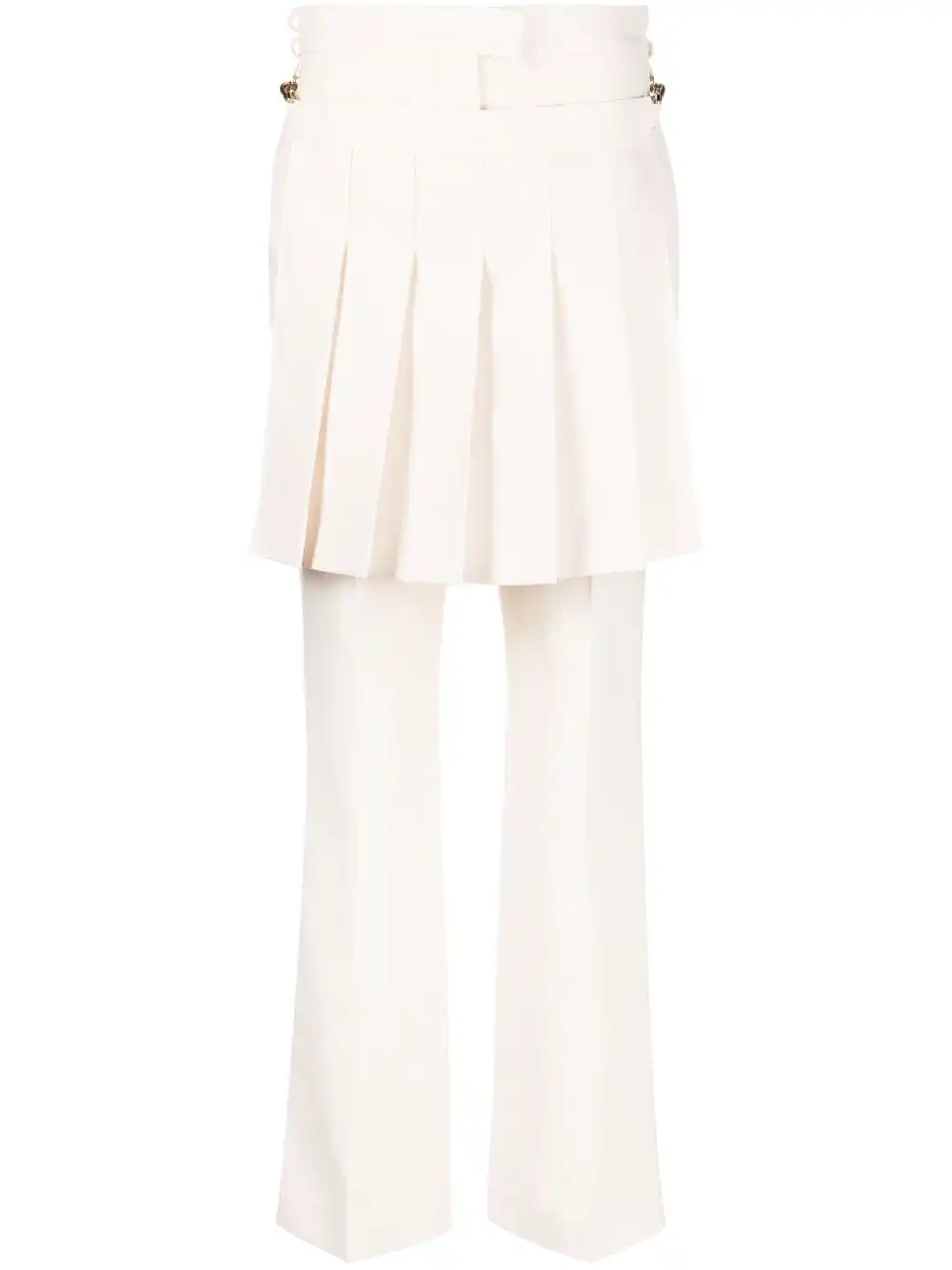 Cheap FENDI layered virgin-wool trousers