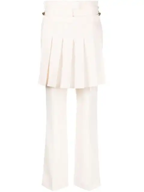 FENDI layered virgin-wool trousers