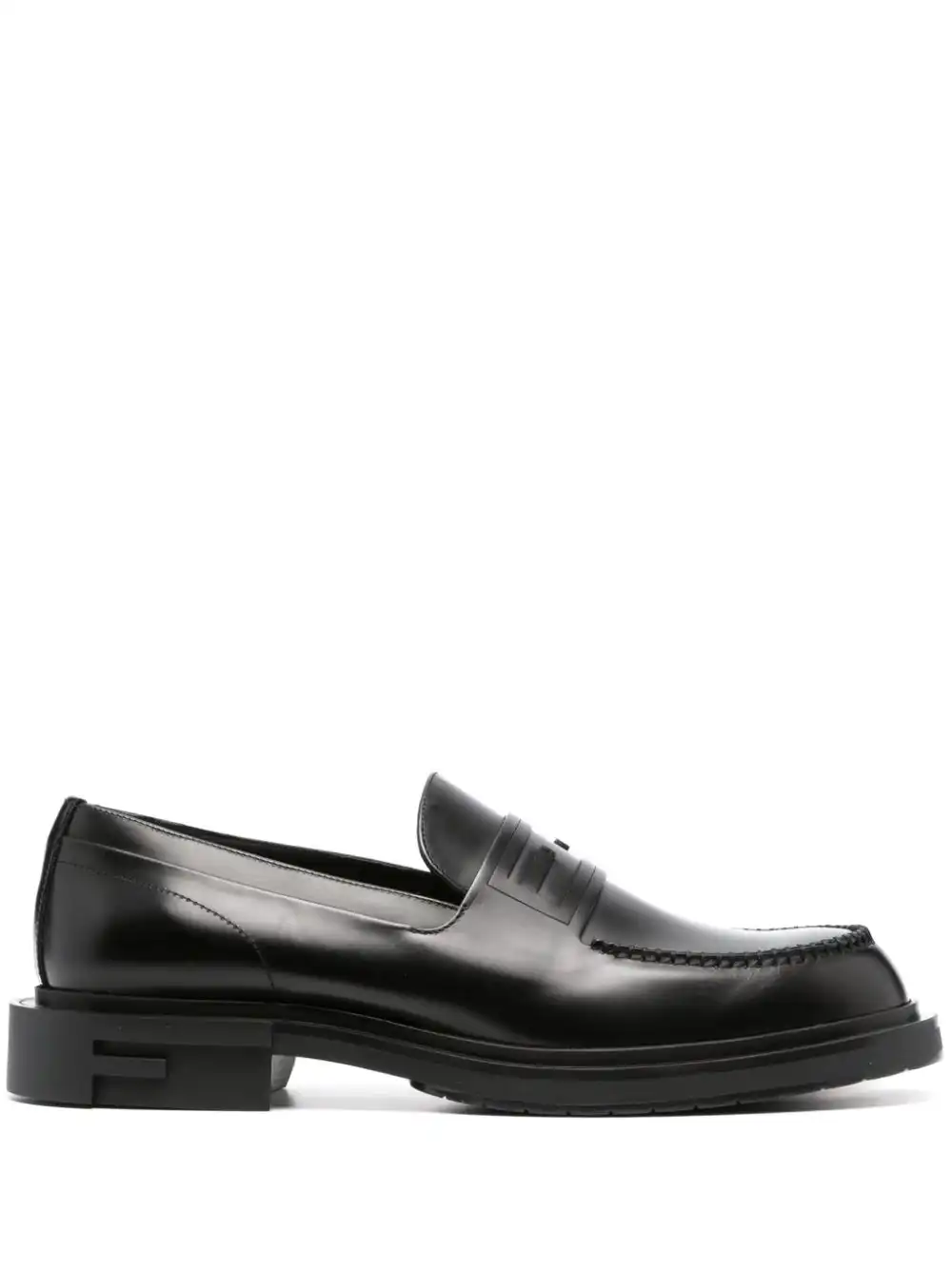 Affordable FENDI Frame leather loafers