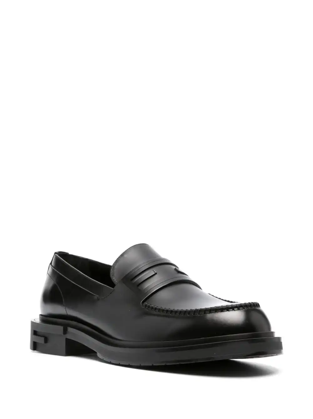 Affordable FENDI Frame leather loafers