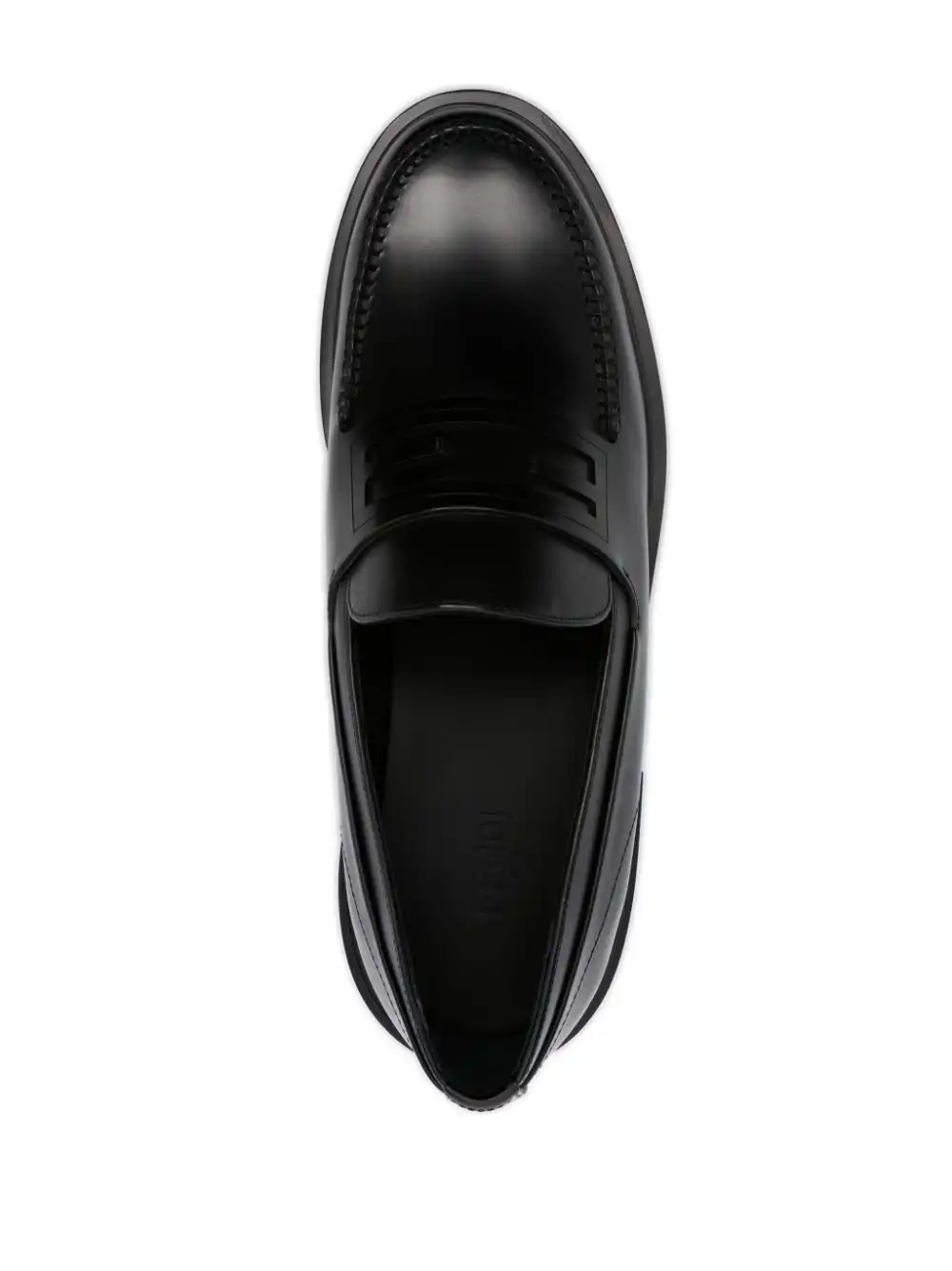 Affordable FENDI Frame leather loafers