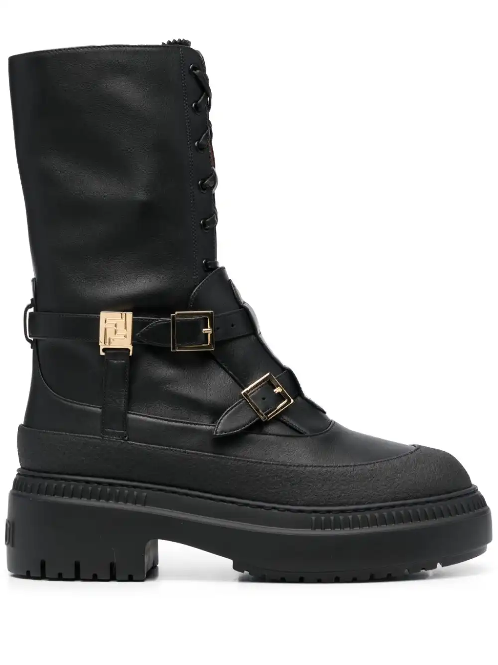 Cheap FENDI Delfina leather biker boots