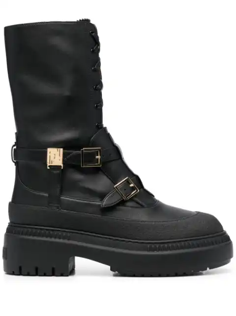 FENDI Delfina leather biker boots