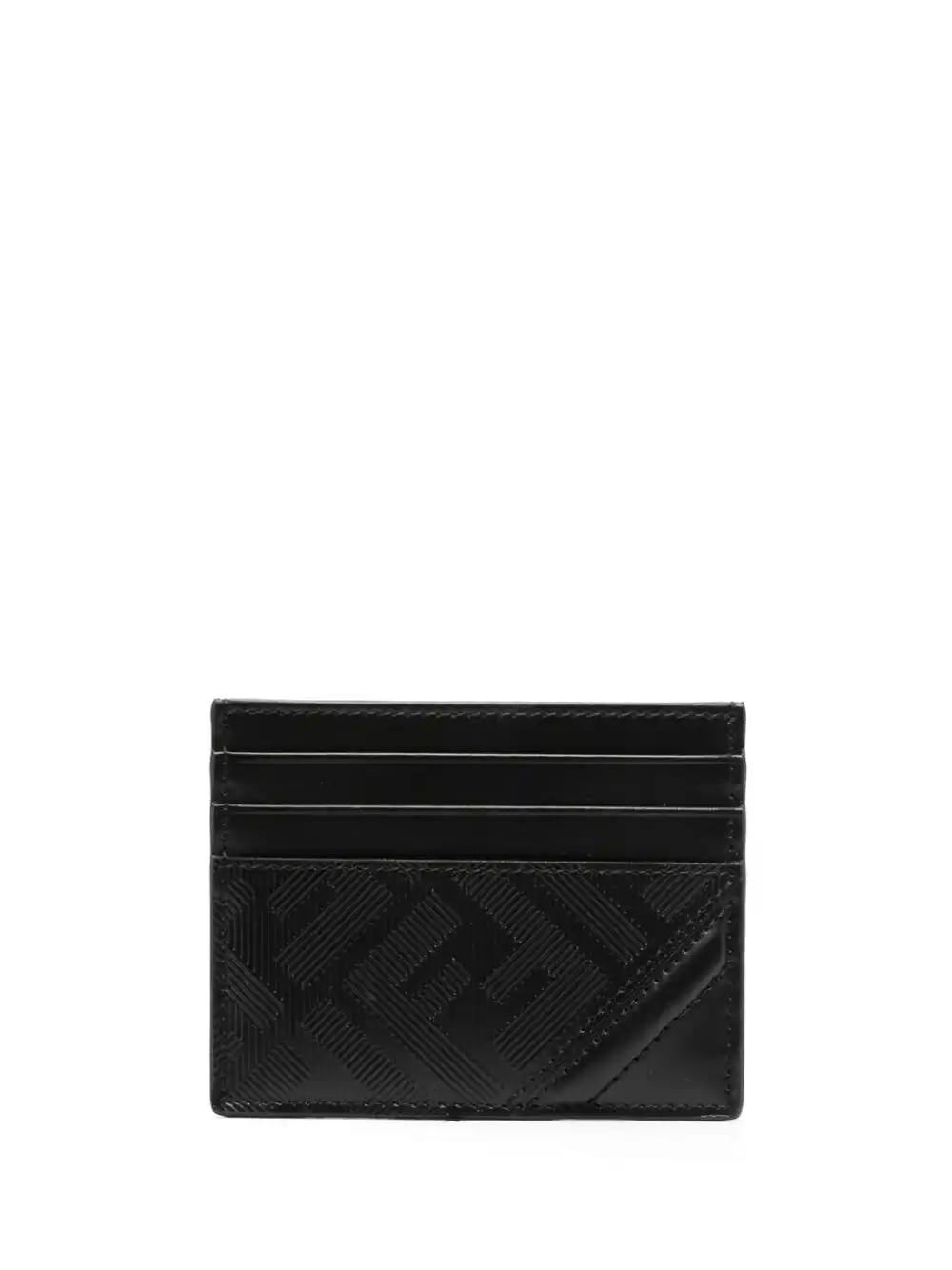 Cheap FENDI logo-embossed leather cardholder