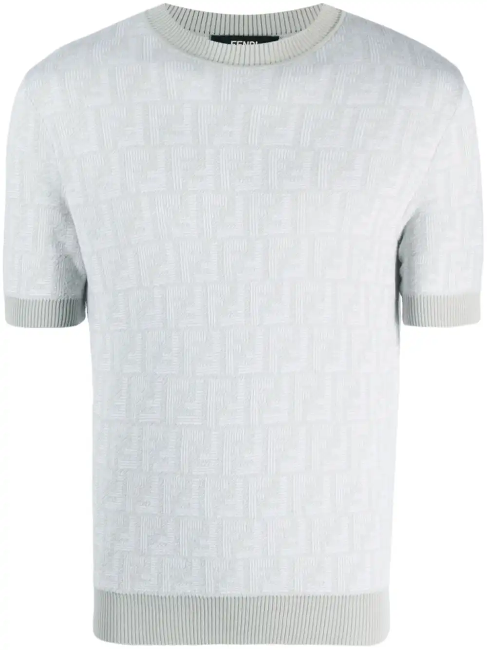 Affordable FENDI Fendi Shadow-intarsia knit T-shirt