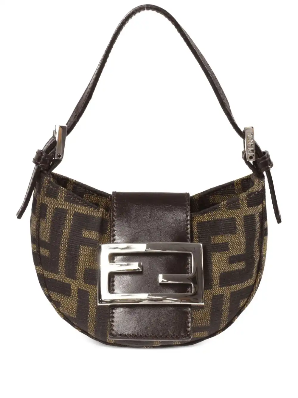 Cheap Fendi 1990-2000 Zucca mini FF plaque handbag