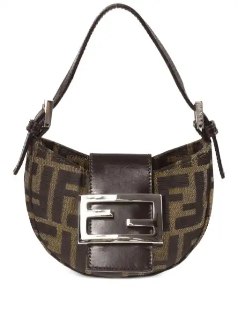 Fendi 1990-2000 Zucca mini FF plaque handbag