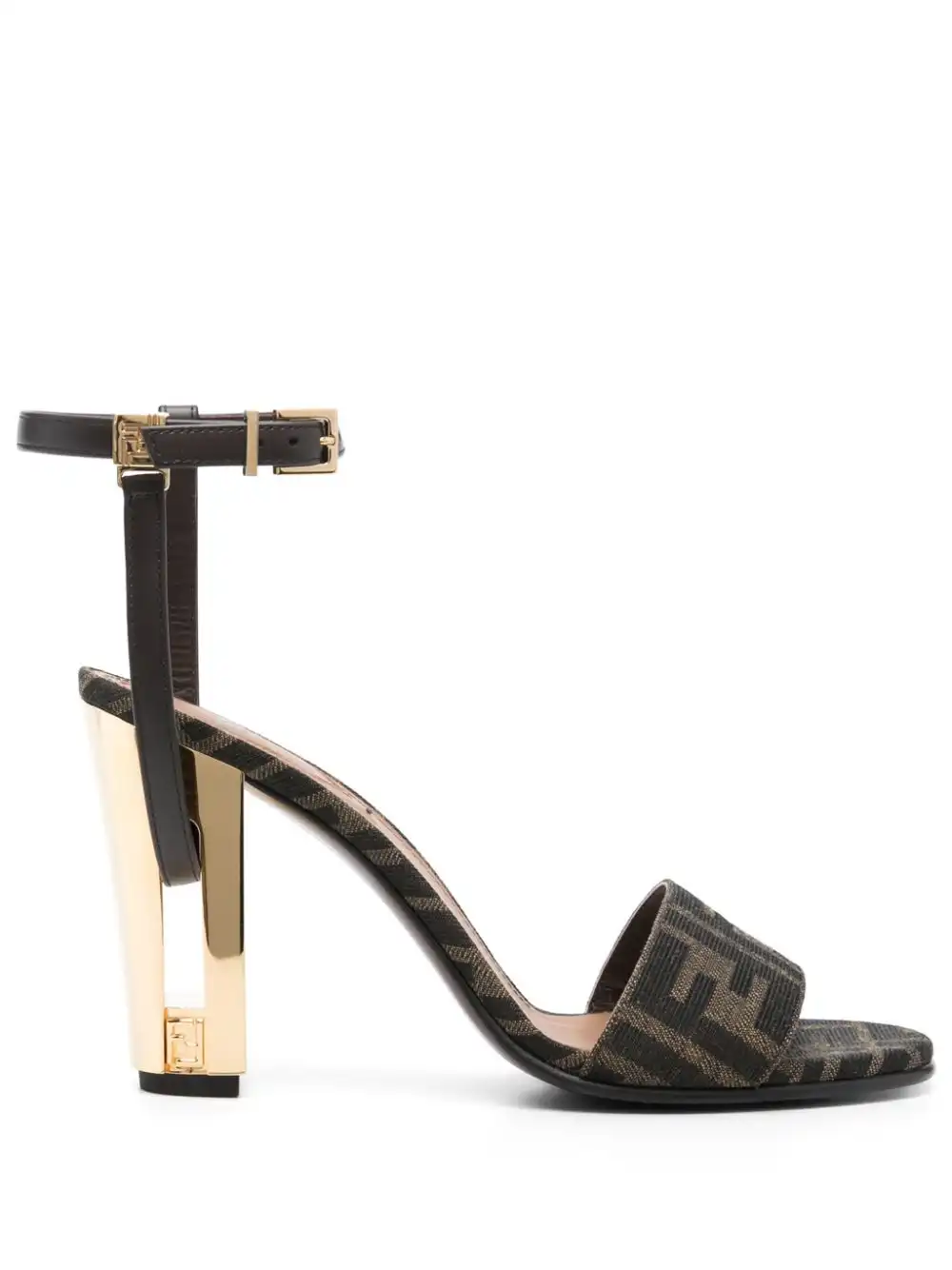 Cheap FENDI Zucca monogram heeled sandals