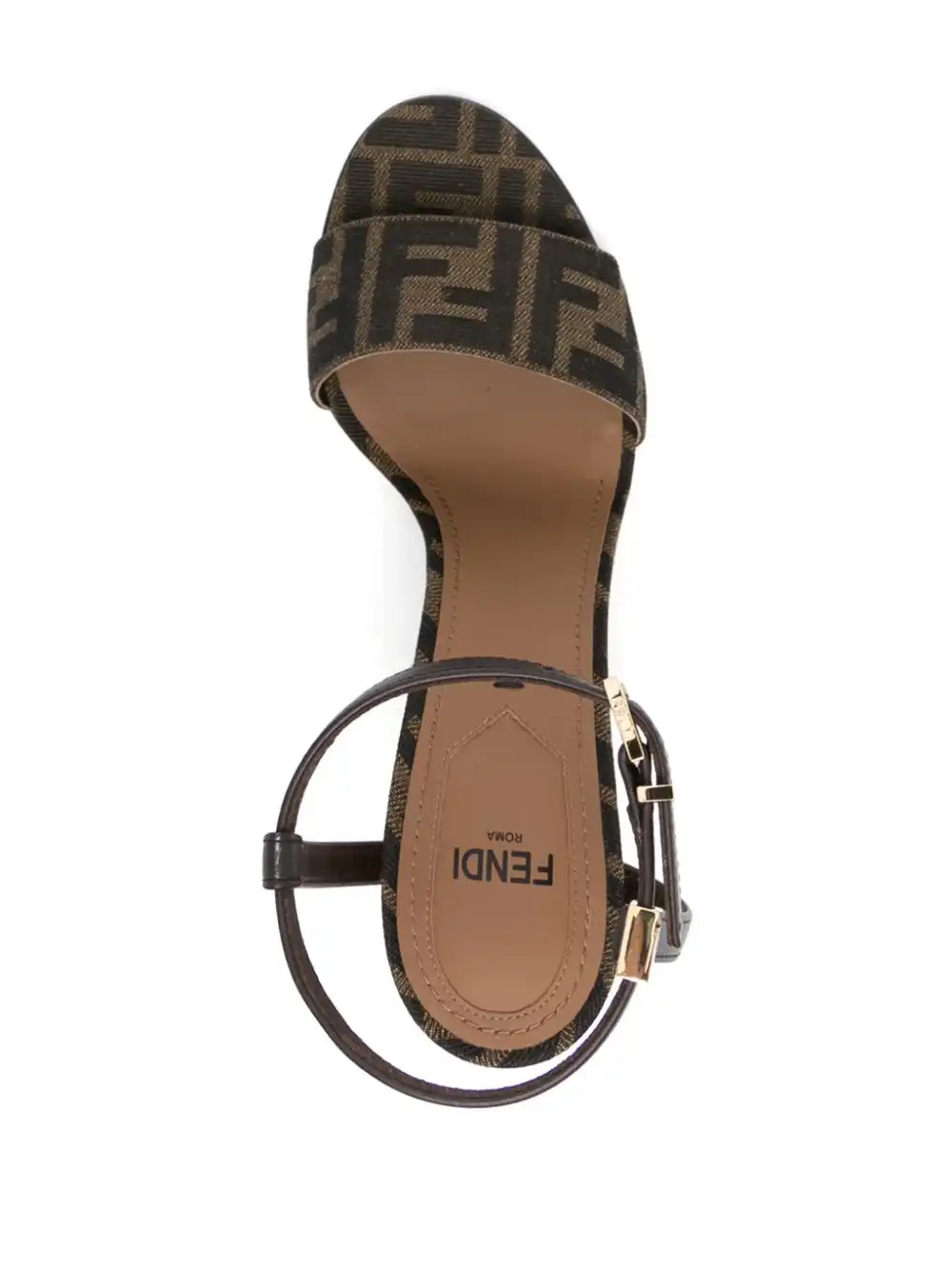 Cheap FENDI Zucca monogram heeled sandals