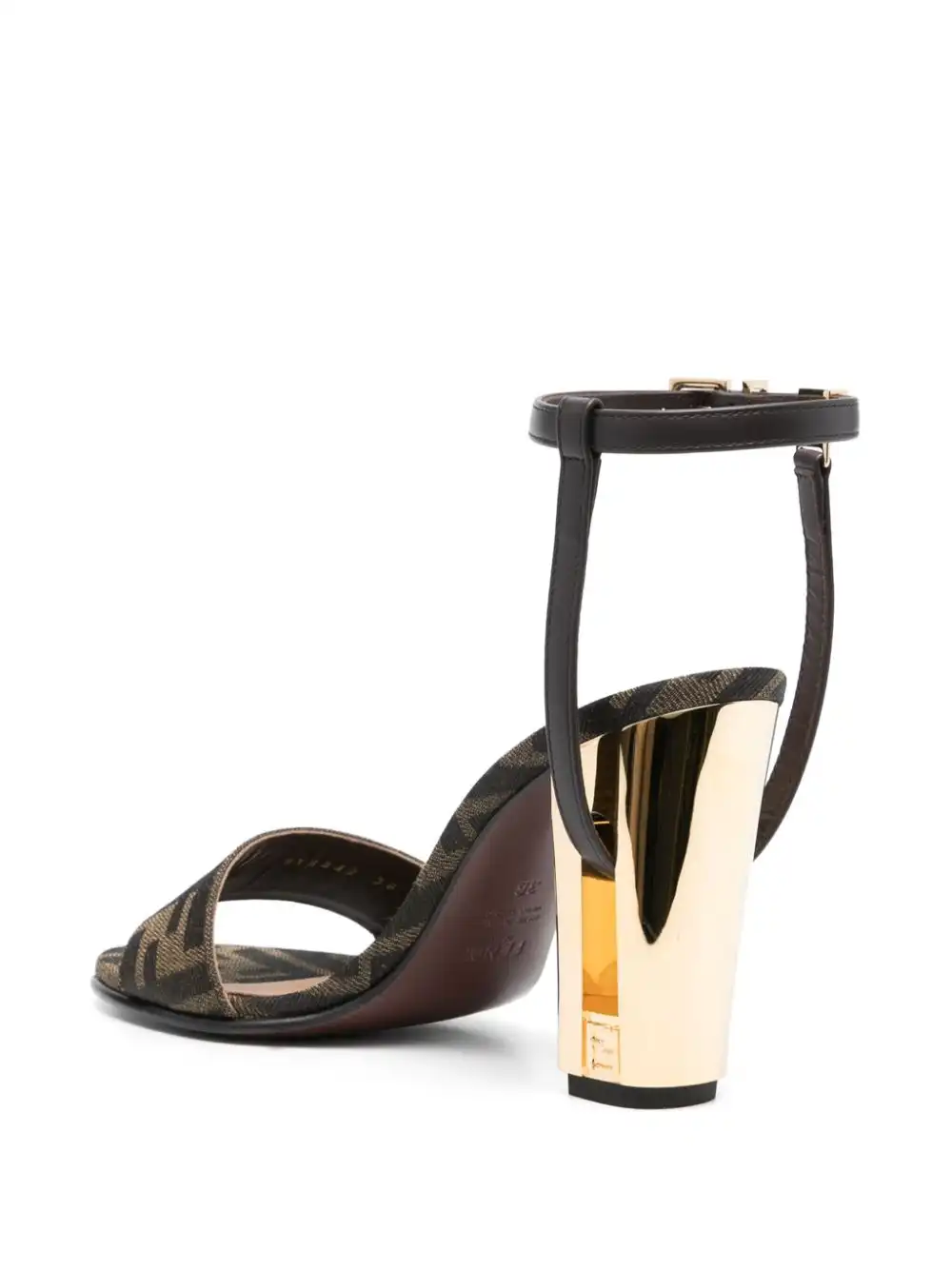 Cheap FENDI Zucca monogram heeled sandals