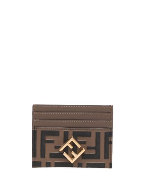 FENDI FF Diamonds leather cardholder