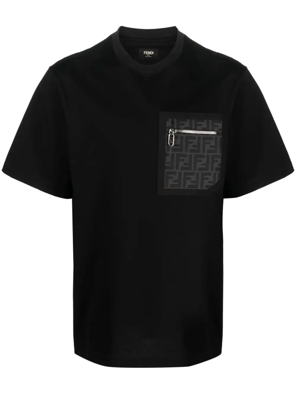 Affordable FENDI FF-monogram pocket cotton T-shirt