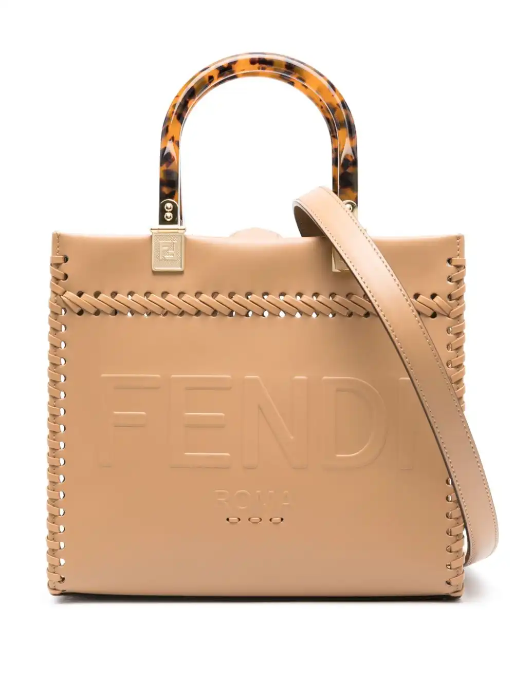 Affordable FENDI small Sunshine leather shoulder bag