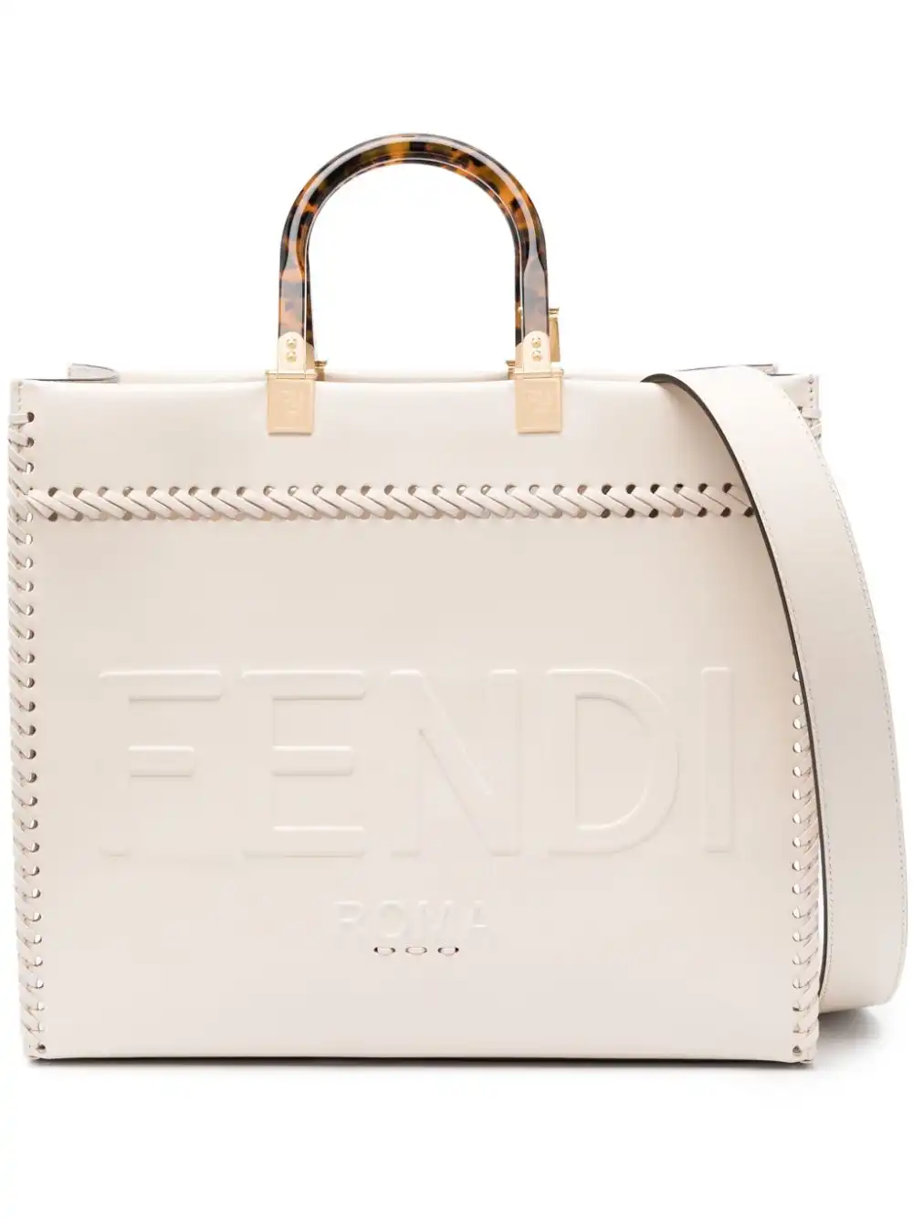 Affordable FENDI medium Sunshine leather tote bag