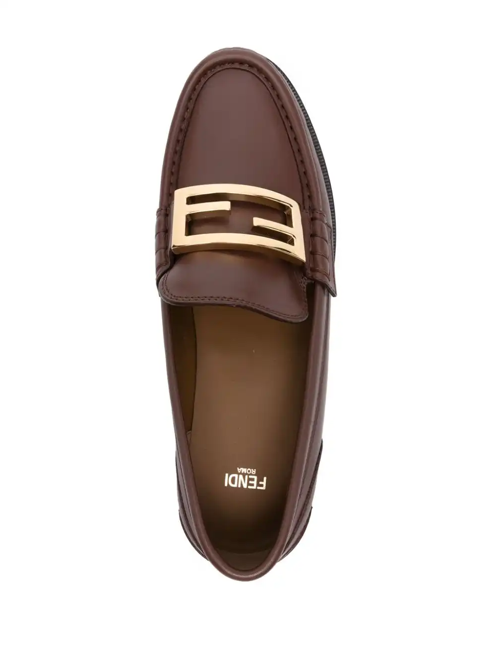 Affordable FENDI FF-logo loafers